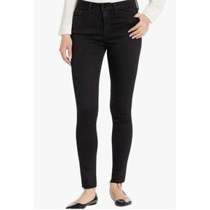 SAM EDELMAN Black "The Stiletto" High-Rise Skinny Raw-Hem Ankle Jeans Size 8